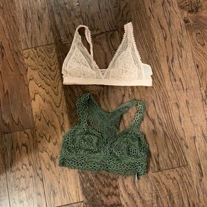 Aerie Bralettes. Both size medium.